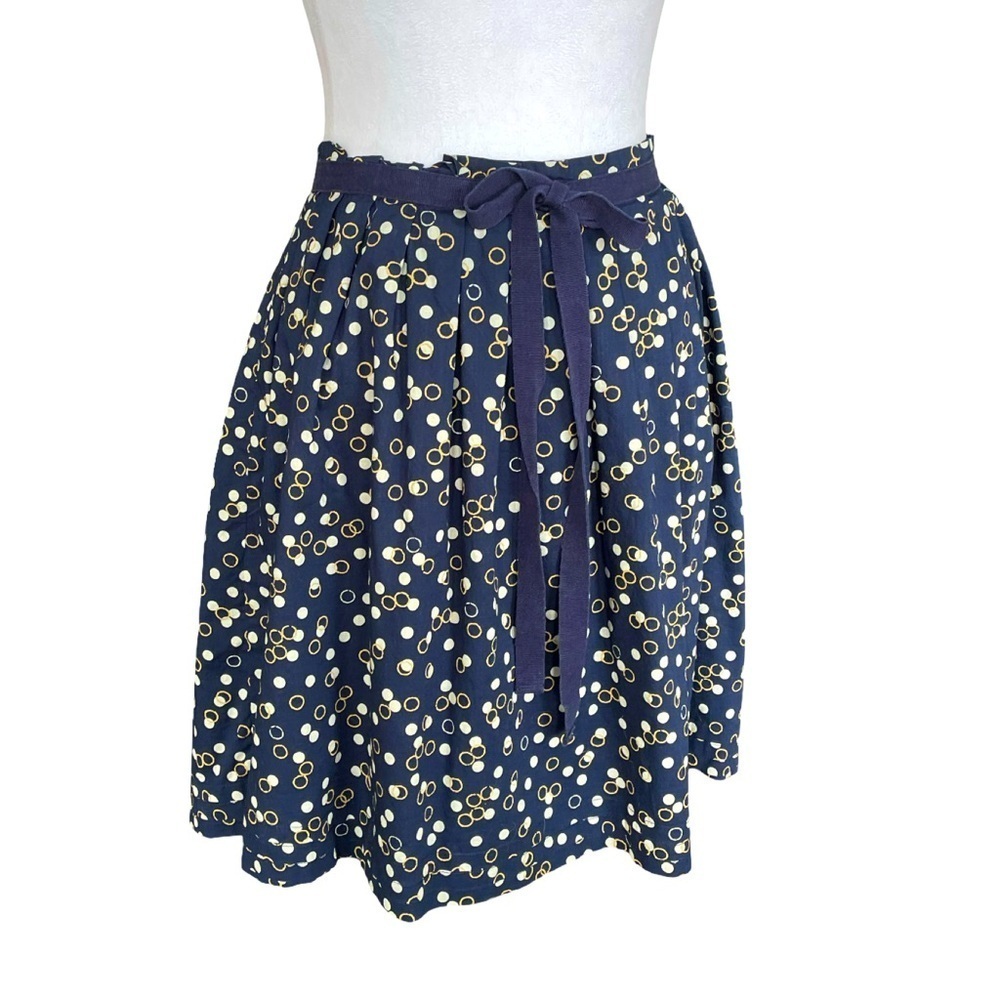 GAP Cotton Navy White and Tan Dot Skirt Women’s Size 4